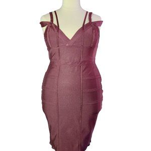 Fashion Nova Plus Size Lansa Bandage Midi Dress